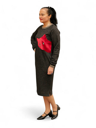 Punase rebase kleit #1052