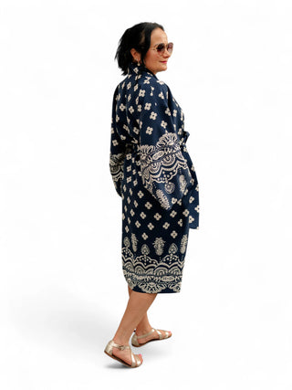 Tumesinine muster-kleit #1085