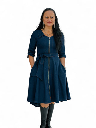 Tumesinine hõlmik kleit #1078