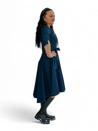 Tumesinine hõlmik kleit #1078