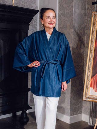 Denim kimono jakk