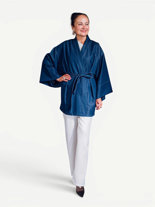 Denim kimono jakk
