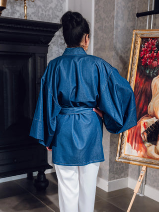 Denim kimono jakk